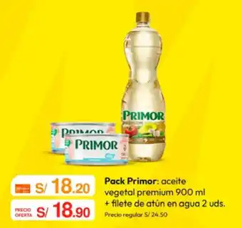 Primor aceite vegetal premium + filete de atún en agua