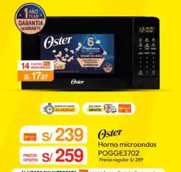 Metro Oster horno microondas pogge3702 oferta