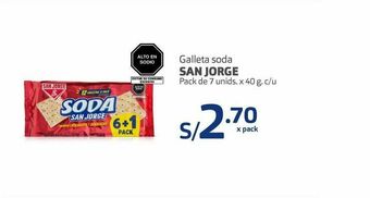 Makro Galletas de soda san jorge oferta