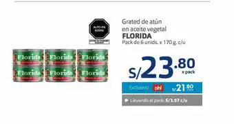 Makro Grated de atun en aceite vegetal florida oferta