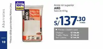 Makro Arroz nir superior aro oferta