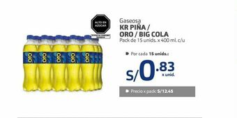 Makro Gaseosa kr piña oro/ big cola oferta