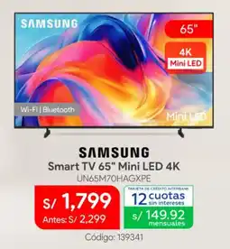 Hiraoka Samsung smart tv 65" mini led 4k oferta