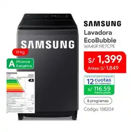 Hiraoka Samsung lavadora ecobubble oferta