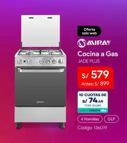 Hiraoka Miray cocina a gas jade plus oferta