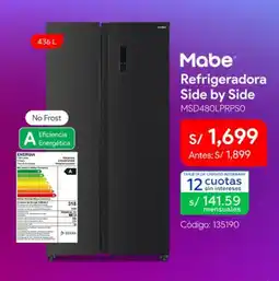 Hiraoka Mabe Refrigeradora Side by Side oferta
