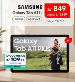 Hiraoka Samsung galaxy tab a11 plus oferta