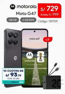 Hiraoka motorola moto g47 oferta