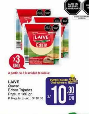Mayorsa LAIVE Queso Edam Tajadas Pqte. x 180gr oferta