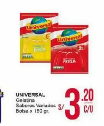 Mayorsa UNIVERSAL Gelatina Sabores Variados Bolsa x 150gr oferta
