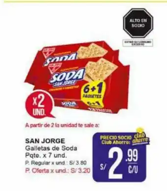 Mayorsa SAN JORGE Galletas de Soda Pqte x 7 und oferta
