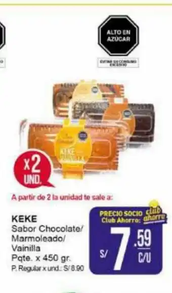 Mayorsa Keke Sabor Chocolate / Marmoleado / Vainilla Pqte x 450gr oferta