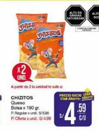 Mayorsa CHIZITOS Queso Bolsa x 190gr oferta