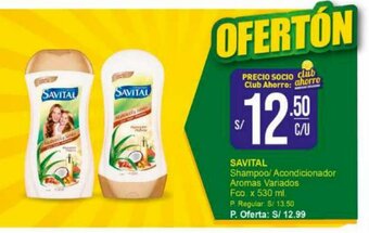 Mayorsa SAVITAL Shampoo / Acondicionador Aromas Variados Fco x 530 ml oferta