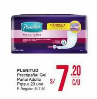 Mayorsa PLENITUD Practipañal Gel Pañal Adulto Pqte x 20 und oferta