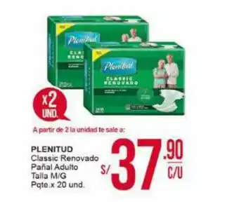 Mayorsa PLENITUD Classic Renovado Pañal Adulto Talla M/G Pqte x 20 und oferta