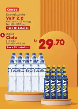 Vega Volt 2.0 Fantasy Azul Energy + Agua Cielo Sin Gas oferta