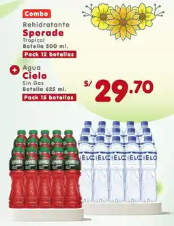 Vega Sporade Tropical + Agua Cielo Sin Gas oferta