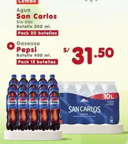 Vega San Carlos Agua Sin Gas + Pepsi Gaseosa oferta