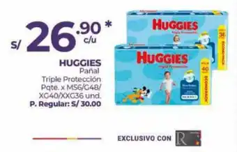 Mayorsa Huggies Pañal Triple Proteccion Pqte x M56/C48/XG40/XXG36 und oferta