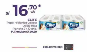 Mayorsa Elite Papel Higienico Celeste Doble hoja Plancha 2 x 10 und oferta