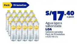 Makro Loa agua ligera saborizada oferta