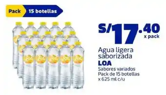 Loa agua ligera saborizada