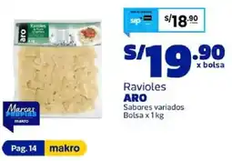 Makro Aro ravioles sabores variados oferta