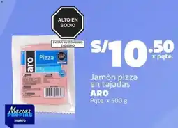 Makro Aro jamón pizza en tajadas oferta