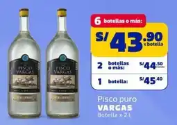 Makro Pisco puro VARGAS oferta