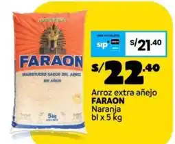 Plaza Vea Faraon arroz extra añejo naranja oferta