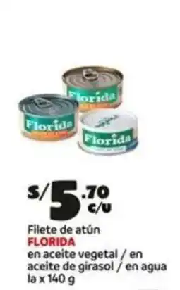 Plaza Vea Florida filete de atún oferta