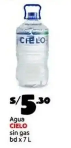 Plaza Vea Agua Cielo sin gas oferta