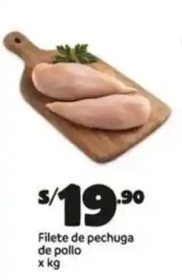 Plaza Vea Filete de pechuga de pollo oferta