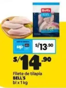 Plaza Vea Bell's filete de tilapia oferta