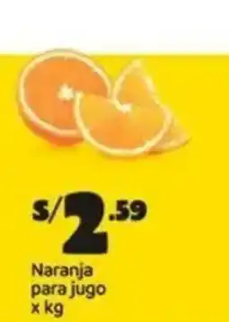 Plaza Vea Naranja para jugo oferta
