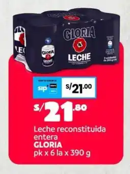 Plaza Vea Gloria leche reconstituida entera oferta