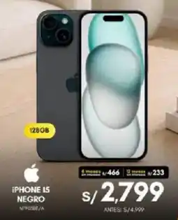 La Curacao iPhone 15 negro oferta