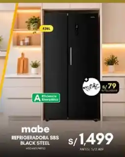 La Curacao Mabe refrigeradora sbs black steel oferta