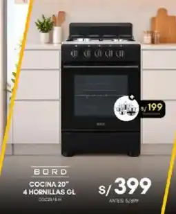 La Curacao Bord cocina 20" 4 hornillas gl oferta