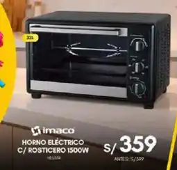La Curacao Imaco horno eléctrico c/ rosticerro 1500w oferta