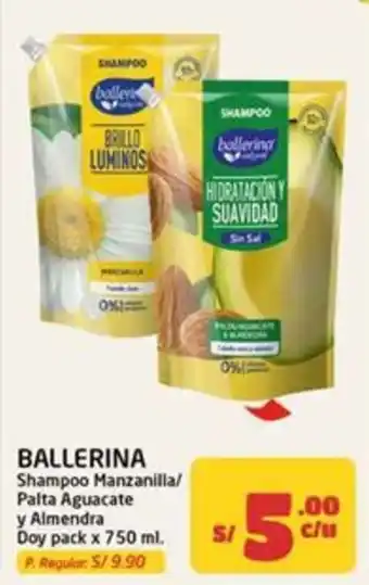 Ballerina Shampoo Manzanilla Palta Aguacate y Almendra