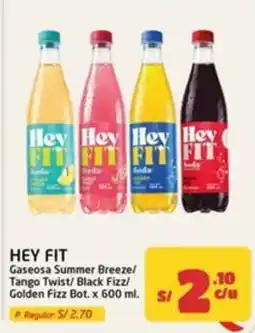 MaxiAhorro Hey Fit Gaseosa Summer Breeze/ Tango Twist/ Black Fizz/ Golden Fizz oferta