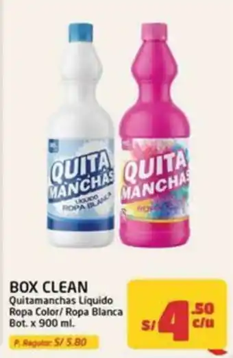 Box Clean quitamanchas liquido ropa color/ropa blanca