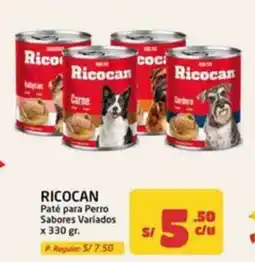 MaxiAhorro Ricocan paté para perro sabores variados oferta