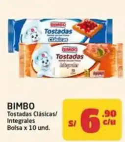 MaxiAhorro Bimbo Tostadas Clasicas/Integrales oferta
