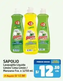 MaxiAhorro Sapolio lavavajilla liquido limon lima limon manzana fco oferta