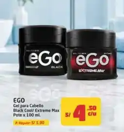 MaxiAhorro ego gel para cabello black cool extreme max oferta