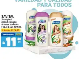 MaxiAhorro Savital shampoo acondicionador aromas variados oferta