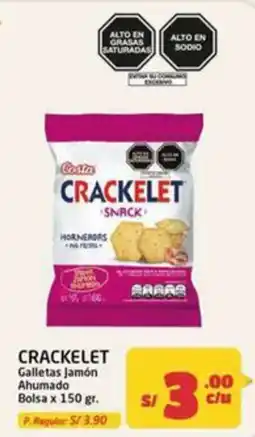 MaxiAhorro Costa Crackelet Galletas Jamón Ahumado oferta